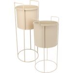 CONJ.2 FLOREIRA METAL COR:NUDE