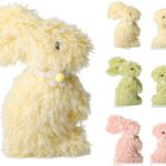 COELHO PELUCHE C/BASE MADEIRA COR:SORTIDAS