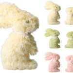 COELHO PELUCHE C/BASE MADEIRA COR:SORTIDAS