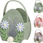 CESTA FELTRO C/JANELA COELHO COR:SORTIDAS