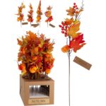 ARTIFICIAL- PE FOLHAGEM OUTONO C/ABOBORA