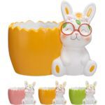 COELHO C/VASO CERAMICA COR:SORTIDAS