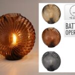 CANDEEIRO VIDRO TABLE C/PILHAS 2AA