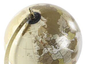 GLOBO TERRESTRE PLASTICO+FERRO BASE MADEIRA