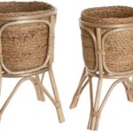 CONJ.2 FLOREIRAS C/PES FIBRA NATURAL