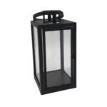 LANTERNA PLASTICO C/PORTA COR:PRETO