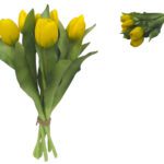 ARTIFICIAL- ATADO TULIPAS X7 COR:AMARELO