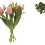 ARTIFICIAL- ATADO TULIPAS X7 COR:ROSA