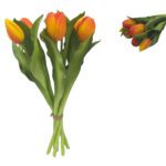 ARTIFICIAL- ATADO TULIPAS X7 COR:LARANJA