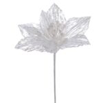 ARTIFICIAL- POINSETTIA COLECCION ORGANZA COR:BRANCO