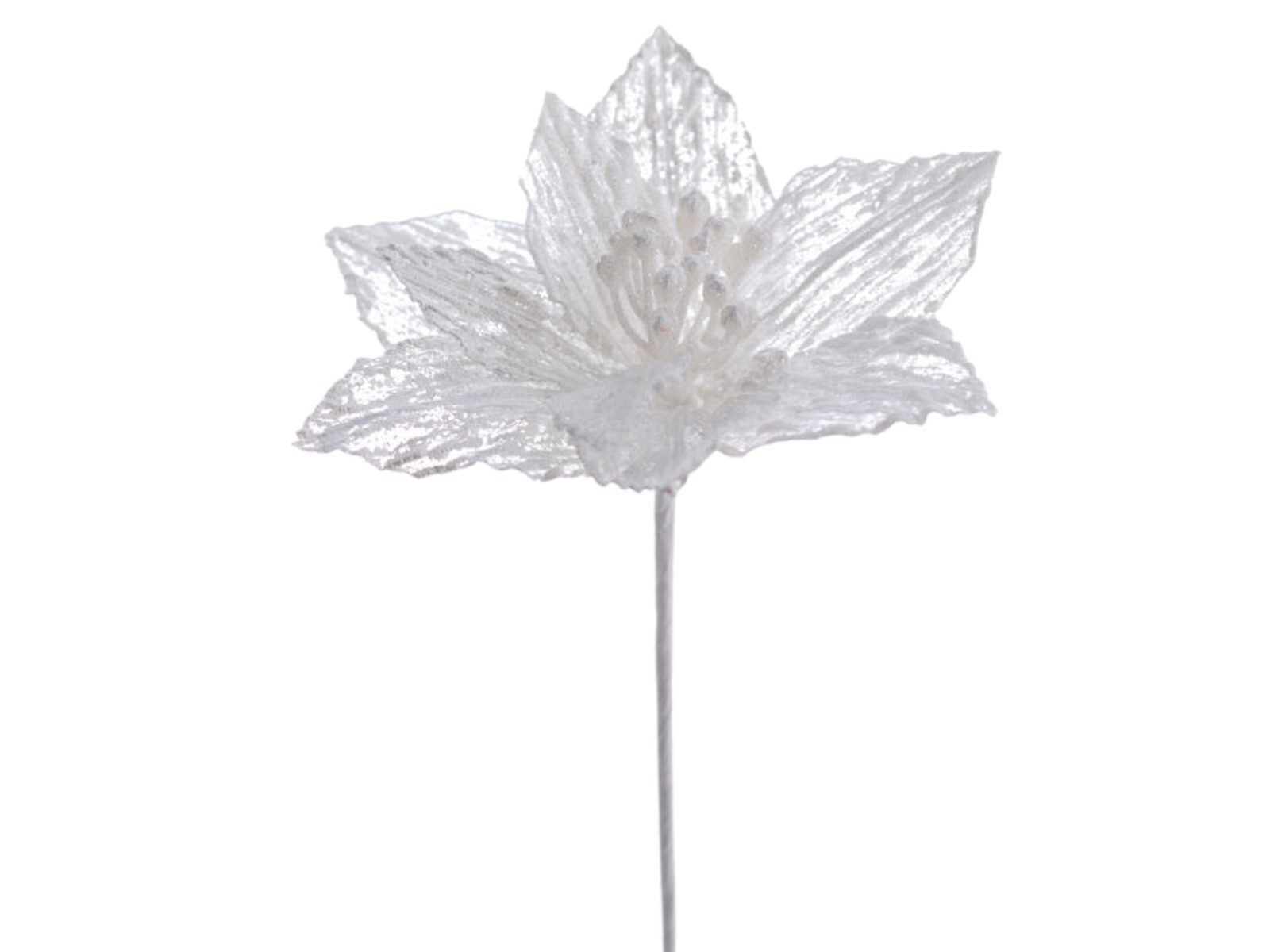 nav3555-11 ARTIFICIAL- POINSETTIA COLECCION ORGANZA COR:BRANCO - Image 1