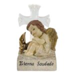 MARFINITE -ANJO SENTADO C/CRUZ 16CM