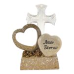 MARFINITE -BASE C/CORAÇOES C/CRUZ 18CM