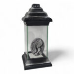 ROMA CANDEEIRO DE VIDRO CRISTO COR:PRATA