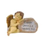 MARFINITE -ANJO SENTADO C/PLACA 18X10X12CM