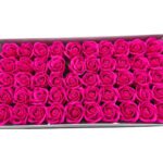 CAIXA C/50 ROSAS SABAO 5CM COR:ROSA FORTE