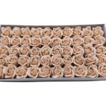 CAIXA C/50 ROSAS SABAO 5CM COR:CREME ESC.