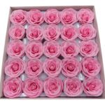 CAIXA C/25 ROSAS 6.5CM SABAO 5CM COR:ROSA