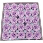 CAIXA C/25 ROSAS 6.5CM SABAO 5CM COR:LILAS