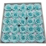 CAIXA C/25 ROSAS 6.5CM SABAO 5CM COR:AZUL TURQUESA