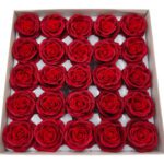 CAIXA C/25 ROSAS 6.5CM SABAO 5CM COR:VERMELHO DUO