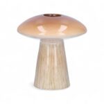 COGUMELO CERAMICA C/FURO COR:CASTANHO/CREME
