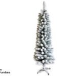 ARVORE NATAL ESTREITA NEVADO 180CM 280 PONTAS