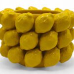 CERAMICA- FLOREIRA LIMOES COR:AMARELO