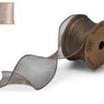 FITA ORGANZA ONDULADA 6.3CMX10MT COR:ROSA/OURO