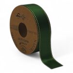 FITA SATINEE C/FIO OURO 2.5CMX20MT COR:VERDE