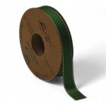 FITA SATINEE C/FIO OURO 1.5CMX20MT COR:VERDE