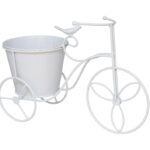 BICICLETA METAL BRANCA C/VASO