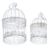 CONJ.2 GAIOLAS METAL COR:BRANCO