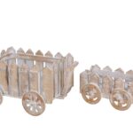 CONJ.2 CARRINHOS MADEIRA NATURAL