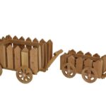 CONJ.2 CARRINHOS MADEIRA CASTANHO