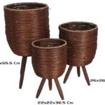 CONJ.3 FLOREIRAS VIME C/PE COR:CASTANHO