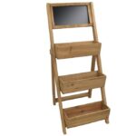 PRATELEIRA MADEIRA CASTANHO C/3 PRATELEIRAS