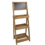 PRATELEIRA MADEIRA CASTANHO C/3 PRATELEIRAS