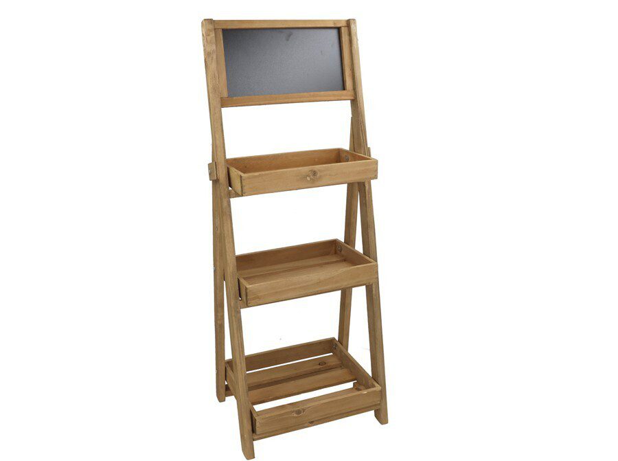 8445393555935 PRATELEIRA MADEIRA CASTANHO C/3 PRATELEIRAS - Image 1