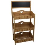 ESTANTE DE MADEIRA C/3 PRATELEIRAS