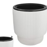 VASO PLASTICO C/SUPORTE COR:BRANCO