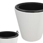 VASO PLASTICO C/SUPORTE COR:BRANCO