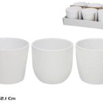 VASO CERAMICA COR:BRANCO SORTIDOS
