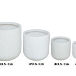 CONJ.4 VASOS CERAMICA COR:BRANCO