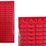 ETI. LASER 10X23CM SACO C/5 FOLHAS FELIZ NATAL VERMELHO