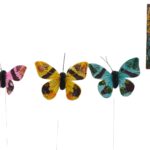 BORBOLETAS COLORIDAS 6.5CM CX. C/24UNID