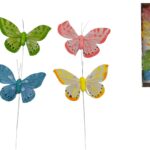 BORBOLETAS COLORIDAS 9CM CX. C/12UNID