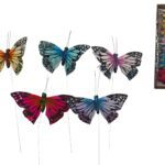 BORBOLETAS COLORIDAS 9CM CX. C/12UNID