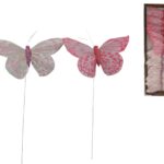 BORBOLETAS COLORIDAS 11CM CX. C/12UNID