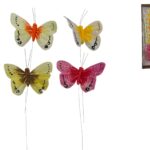 BORBOLETAS COLORIDAS 8CM CX. C/12UNID